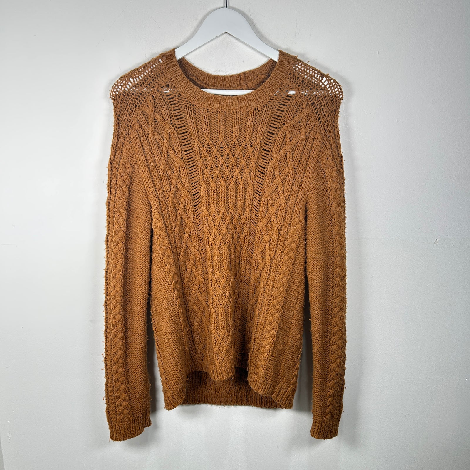 Maison Margiela Cable Knit Brown Sweater Size M