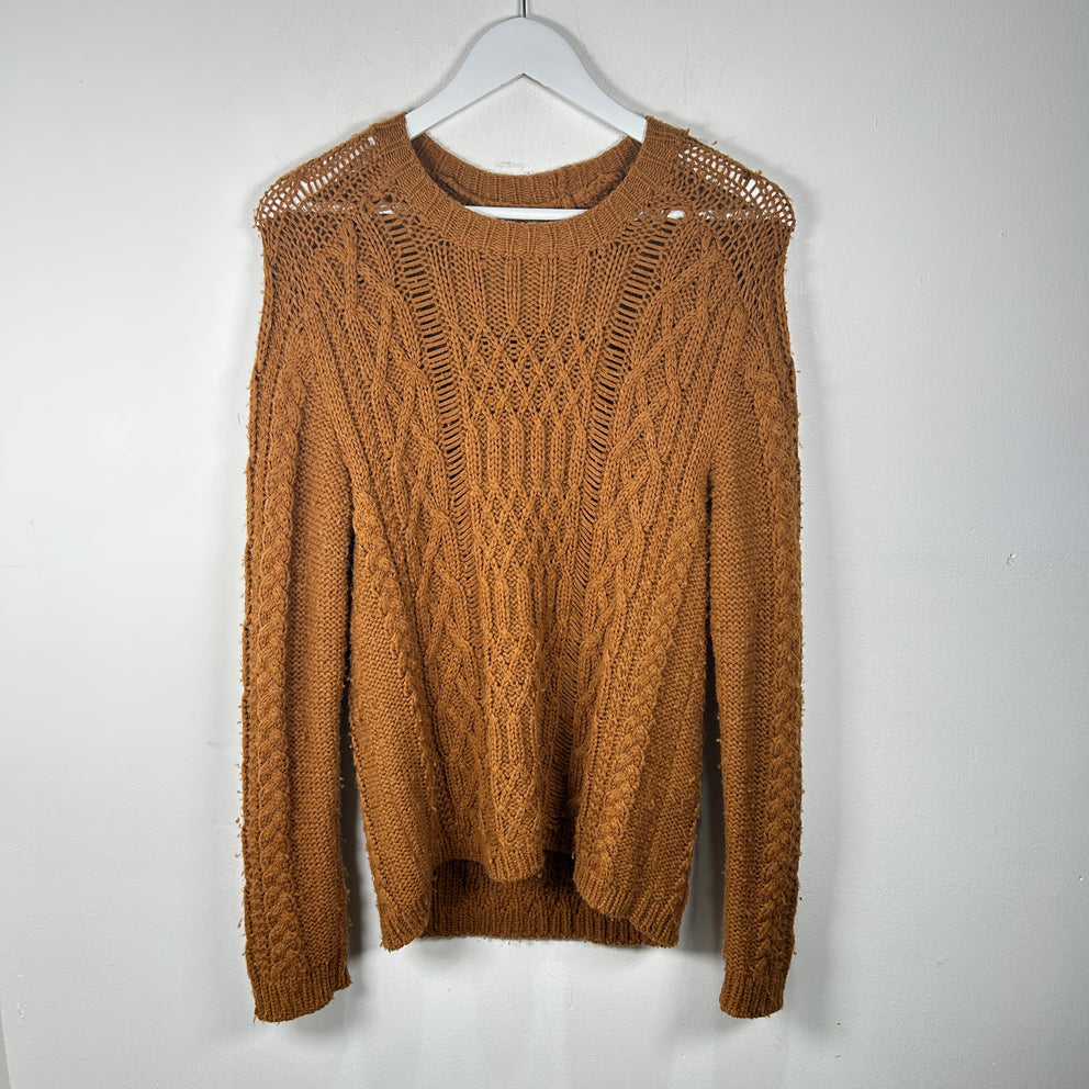 Maison Margiela Cable Knit Brown Sweater Size M