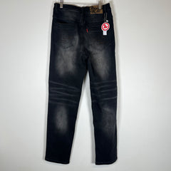 Sicko Born From Pain Black Chain Stitch Jeans Size 28