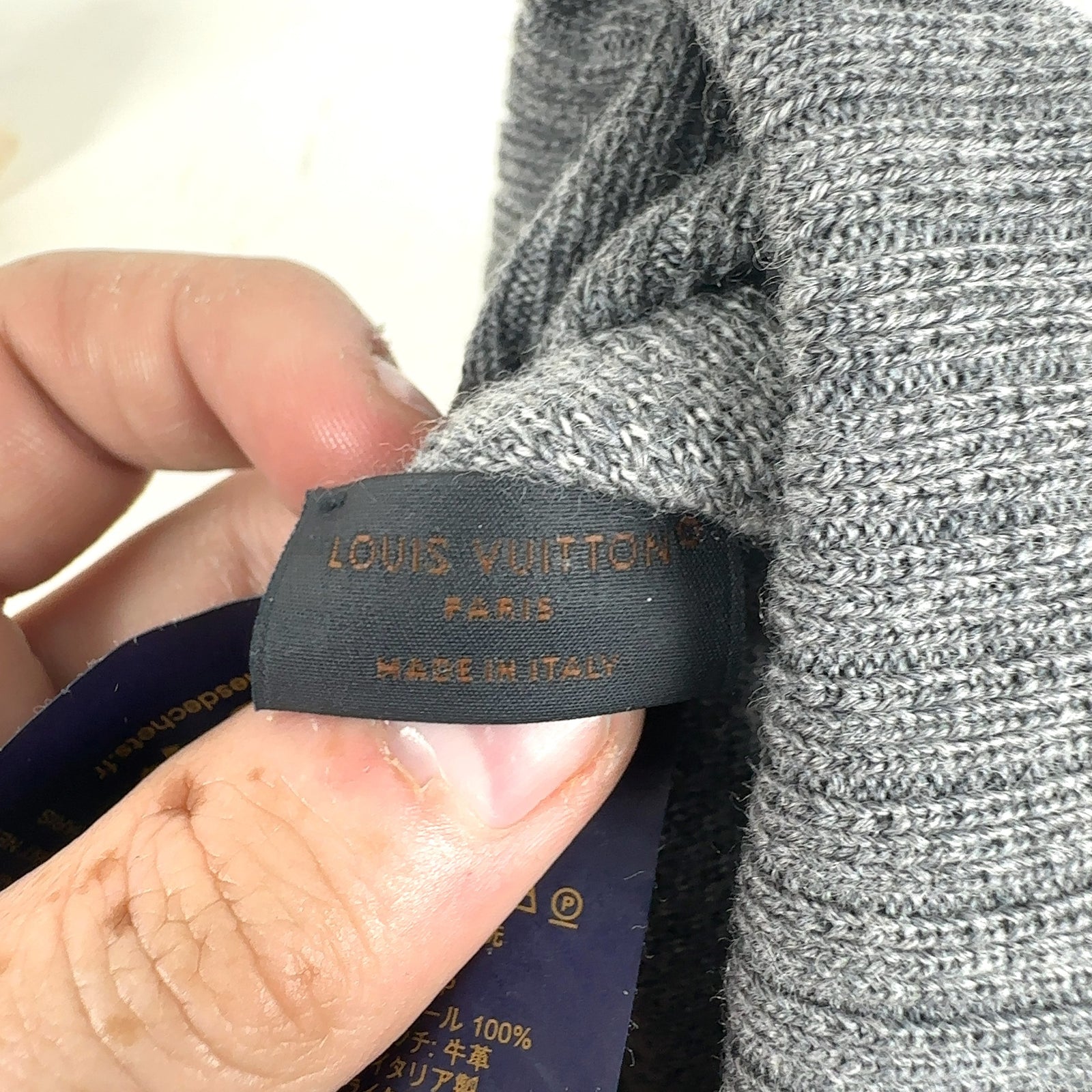 Louis Vuitton Damier Grey Knit Beanie