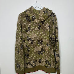 Burberry Green Camo 'TB' Monogram Hoodie Size XXL