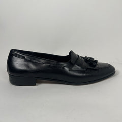 Salvatore Ferragamo Black Leather Tassel Loafers Size 8.5