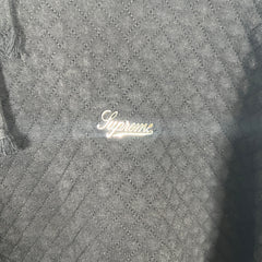 Supreme Black Quilted Hoodie Sz M