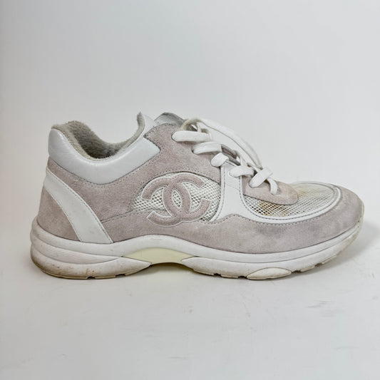 Chanel White CC Trainers Size 45