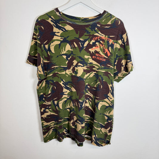 Off-White Camo Peace By Design Tee Size S