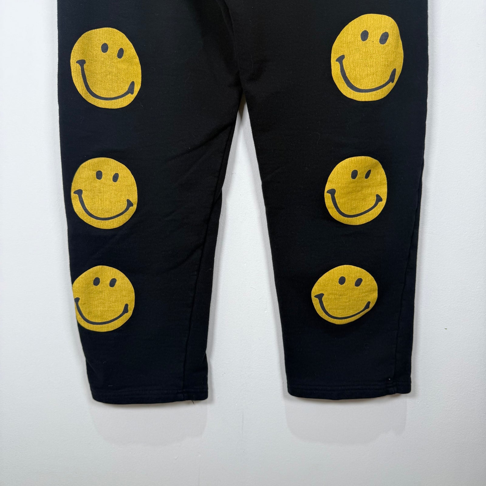 Kapital Black Smiley Face Sweatpants Size 3