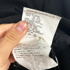 CDG Black Wool Trench Coat Size XXS