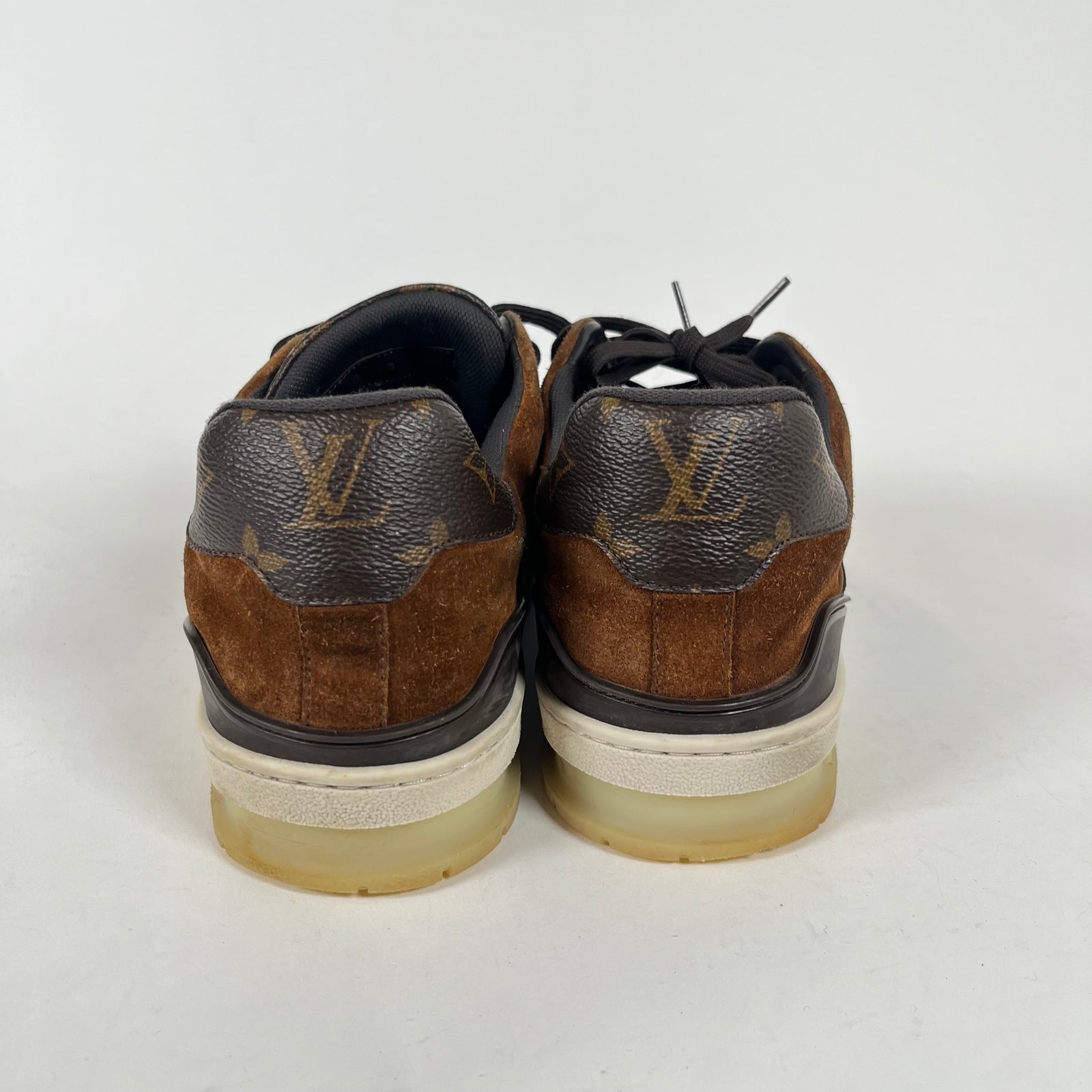 Louis Vuitton Brown Suede Trainers LV 8.5