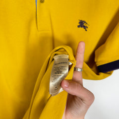 Burberry Yellow/Purple Polo Size L