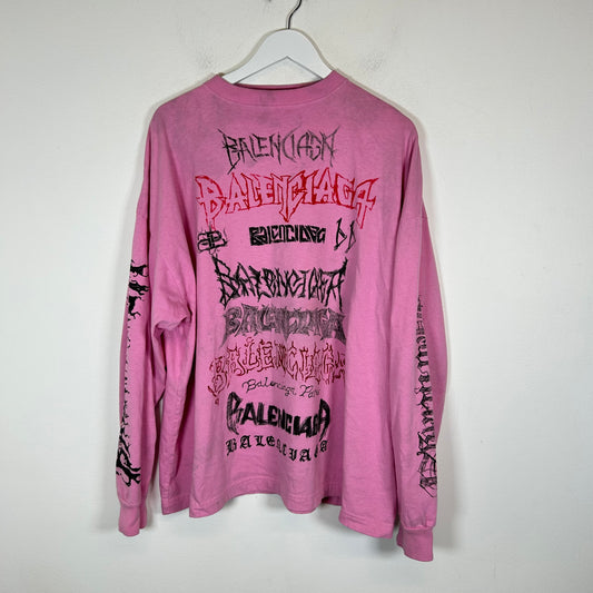 Balenciaga Pink DIY Metal Longsleeve Size 2