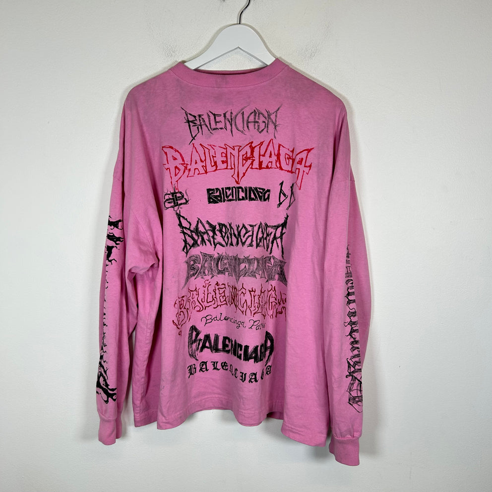 Balenciaga Pink DIY Metal Longsleeve Size 2