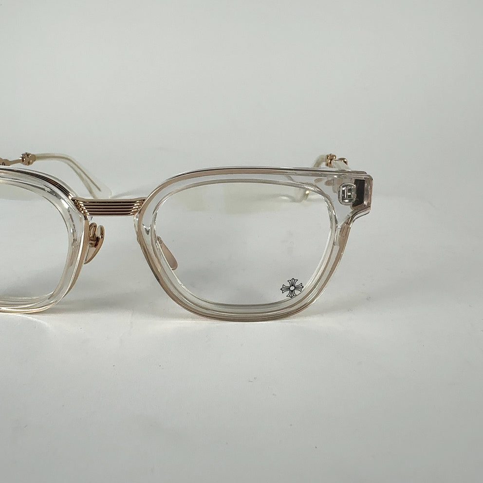 Chrome Hearts 'Duck Butter' Gold/Clear Frame Glasses