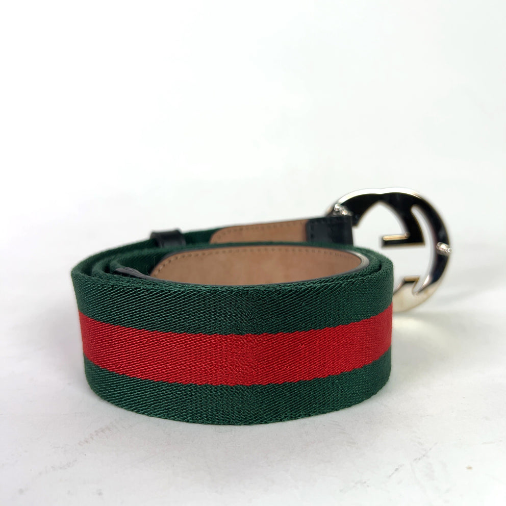 Gucci Interlocking G Web Woven Belt