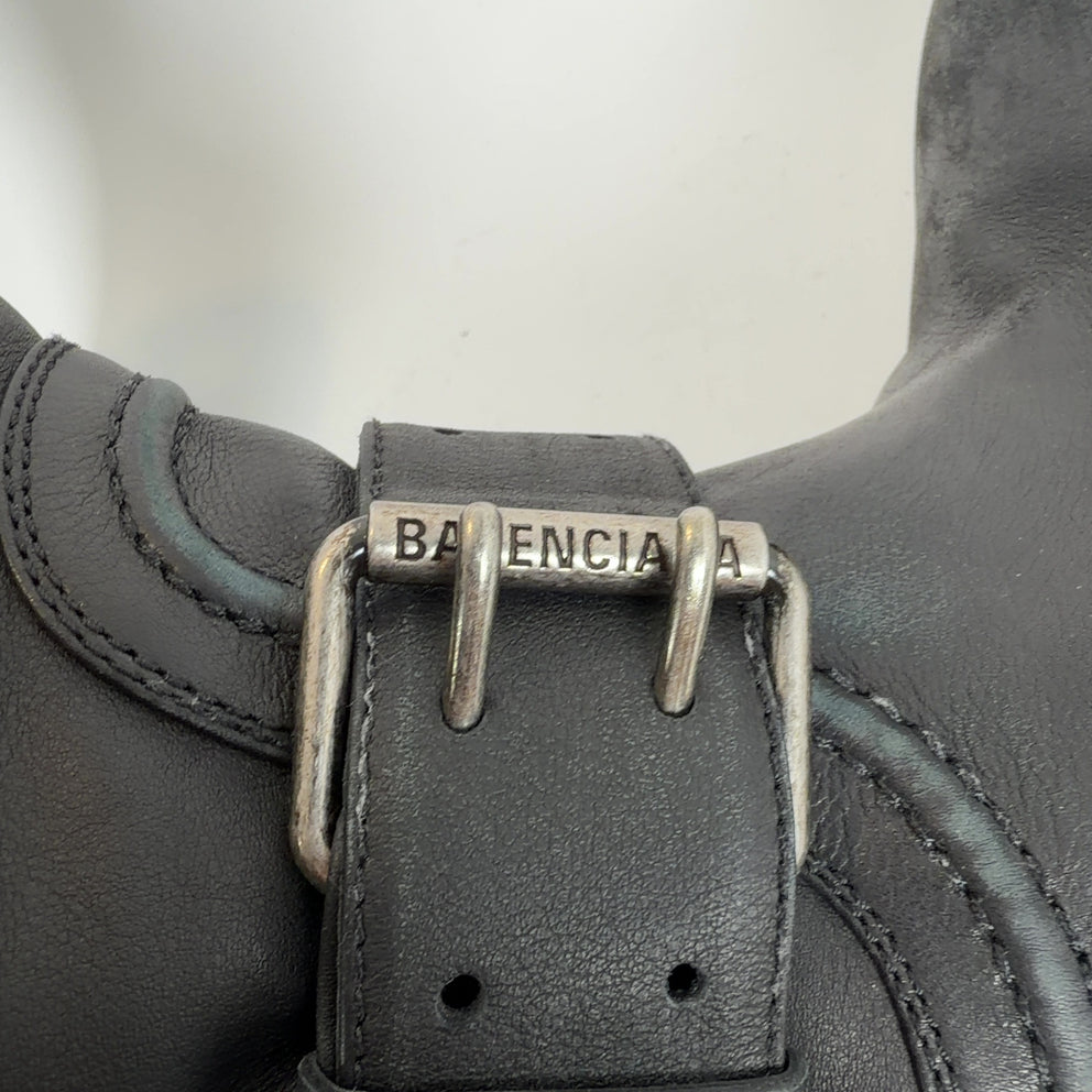 Balenciaga Distressed Leather Venom Engineer Boots