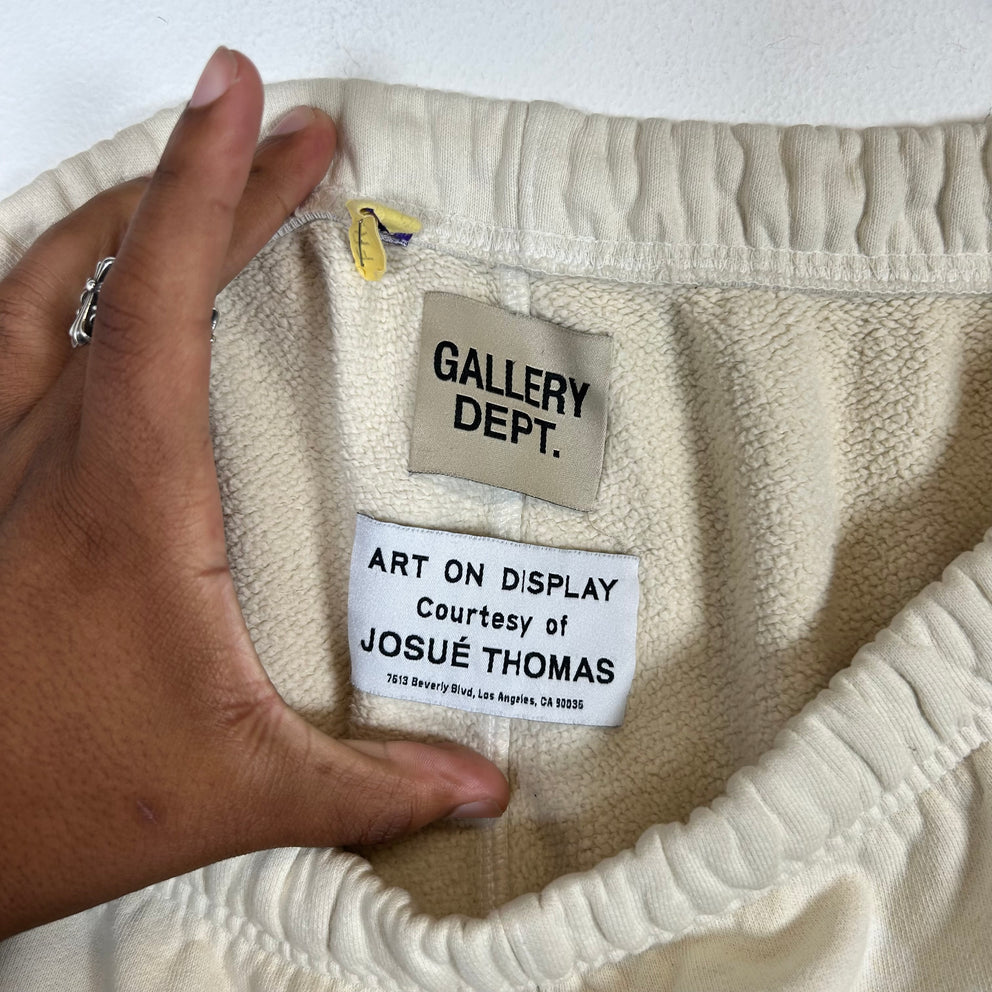 Gallery Dept Cream Paint Splatter Flared Sweatpants Size M