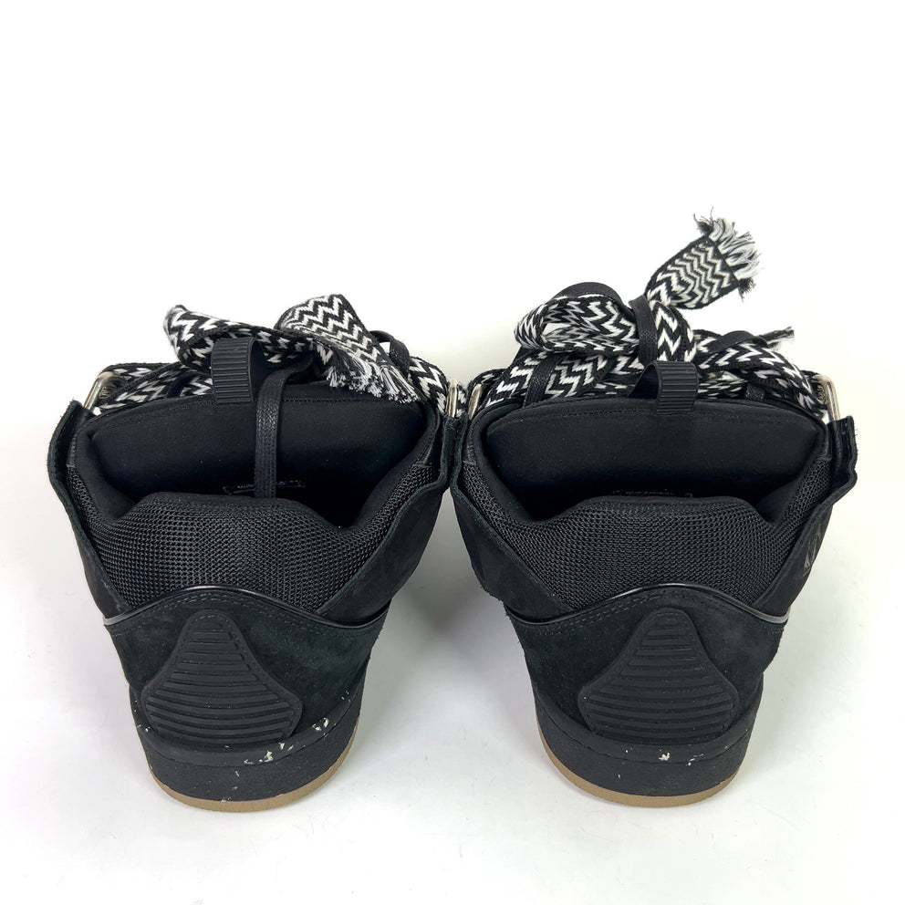 Lanvin Curb Black Suede Curb Sneakers