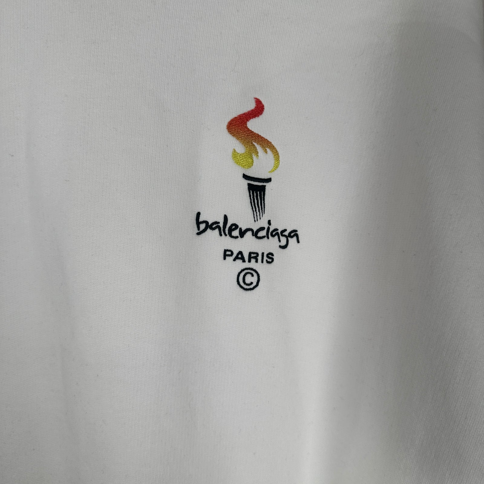 Balenciaga White 'Olympics' Hoodies Size XL