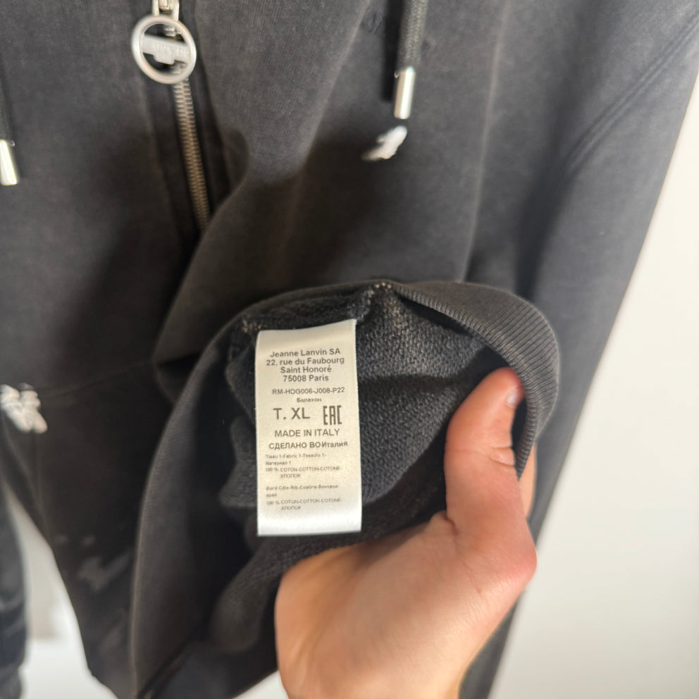 Gallery Dept x Lanvin Black Zip-Up Hoodie Size XL