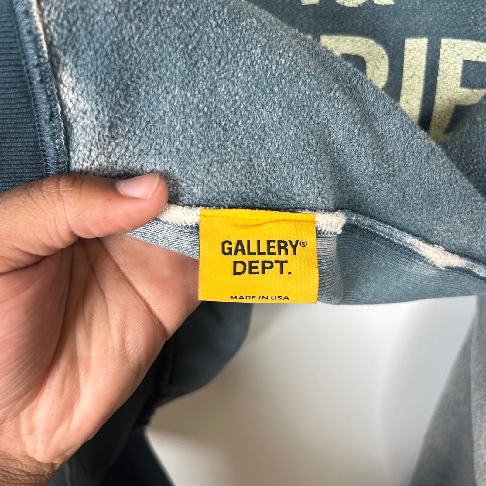 Gallery Dept Navy Reversible French Logo Hoodie Size M