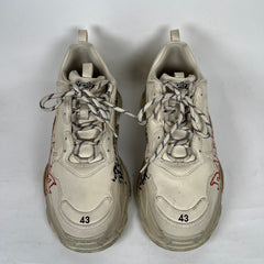 Balenciaga Cream DIY Metal Triple S Sneaker Size 43