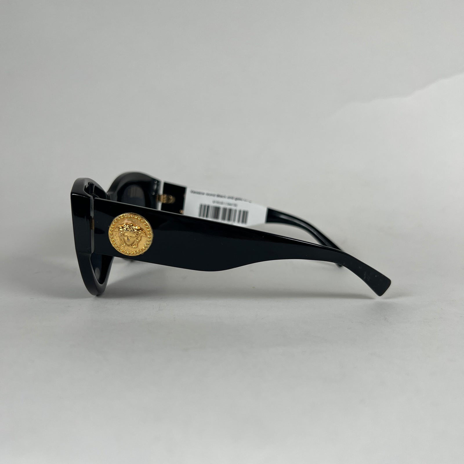 Versace round black and gold sunglasses