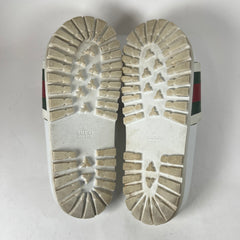 Gucci White Web Rubber Sandals Size GG 9