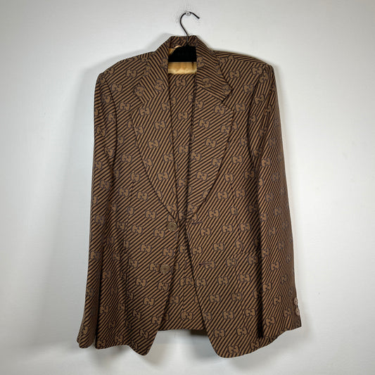 Gucci Diagonal GG Monogram Brown Suit Set