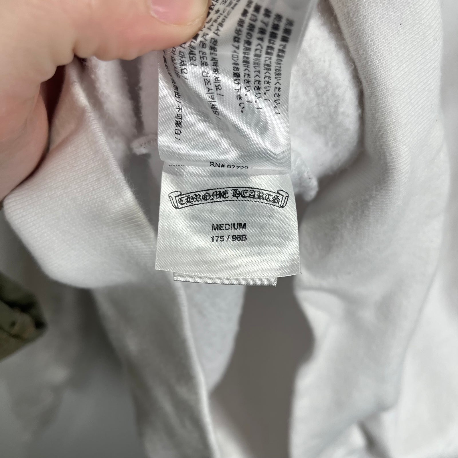 Chrome Hearts LLS 'Love You' White Hoodie Size M