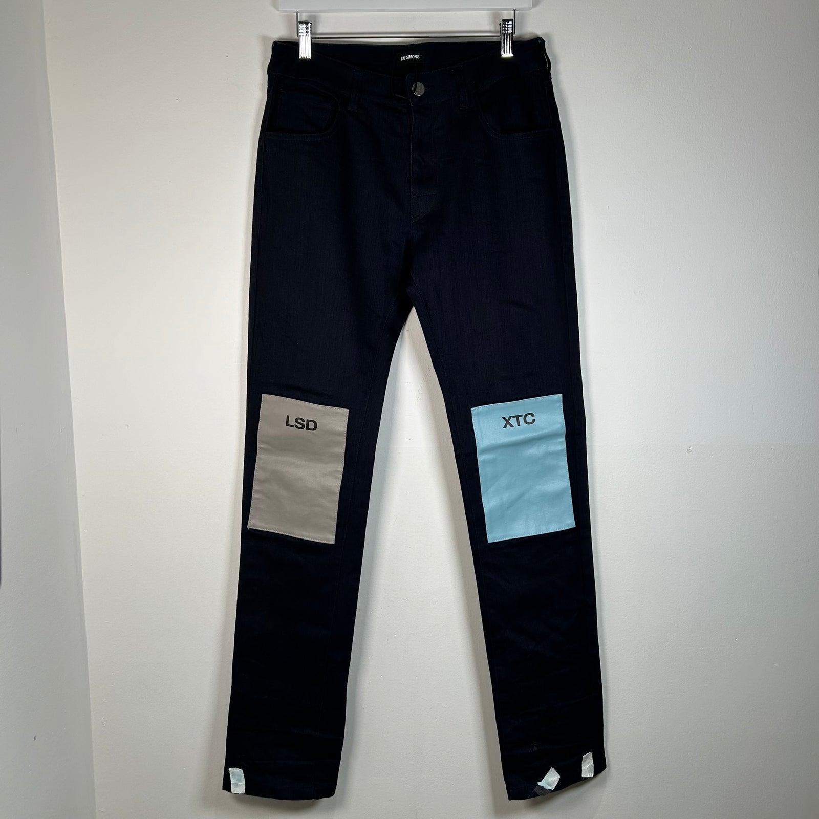 Raf Simons LSD XTC Drug Patch Navy Jeans Size 30