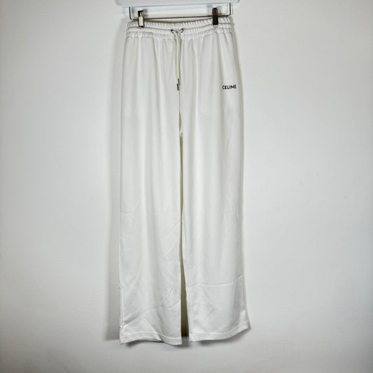 Celine White Logo Track Pants Size M