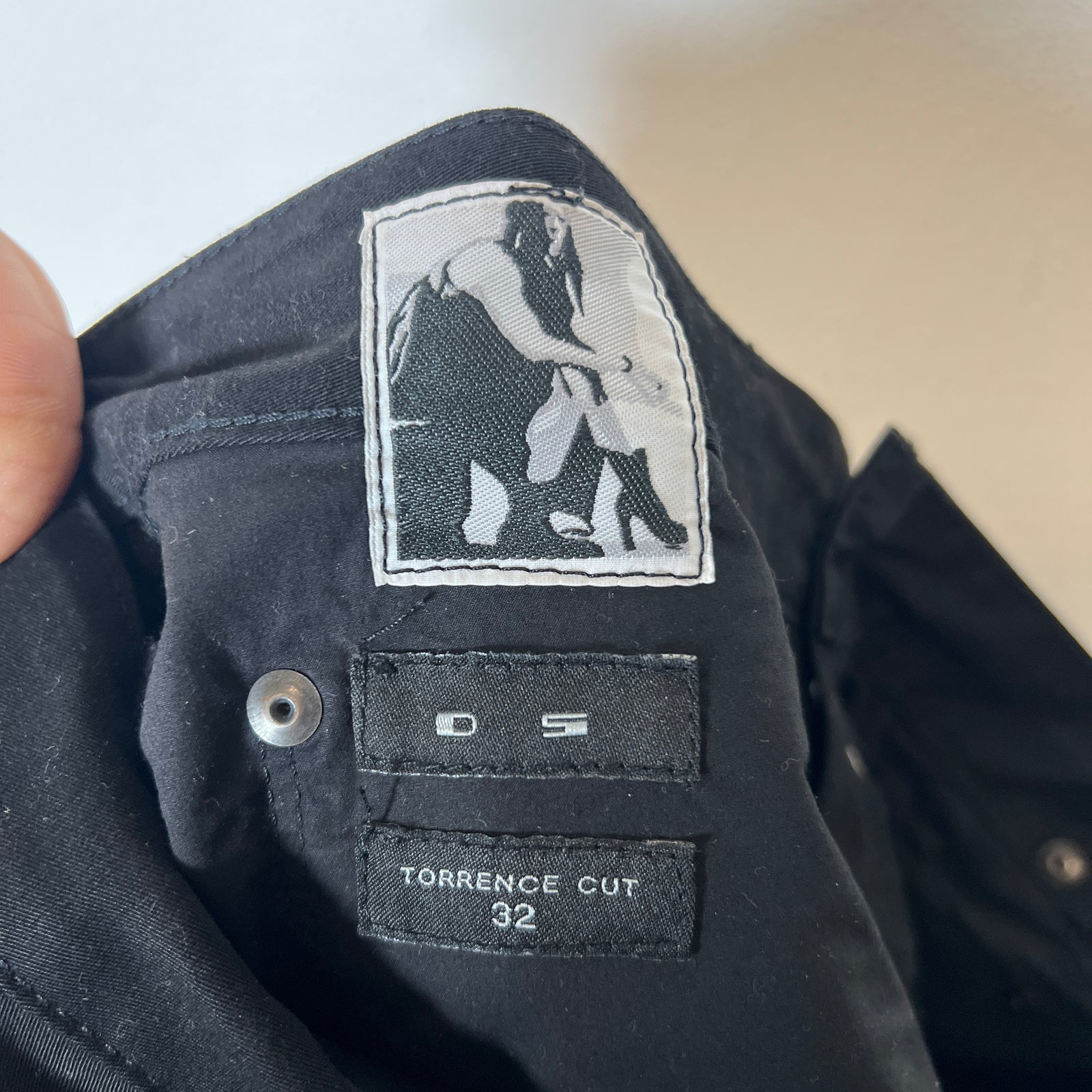Rick Owens Black Torrence Cut Jeans Size 32