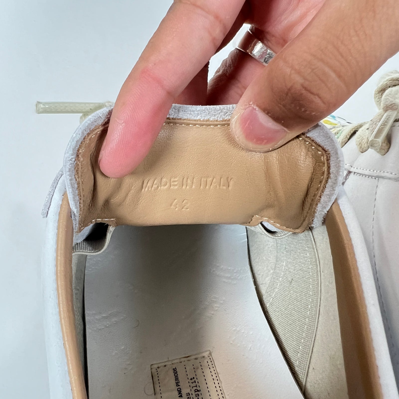 Maison Margiela White Paint Splatter Gats Size 42