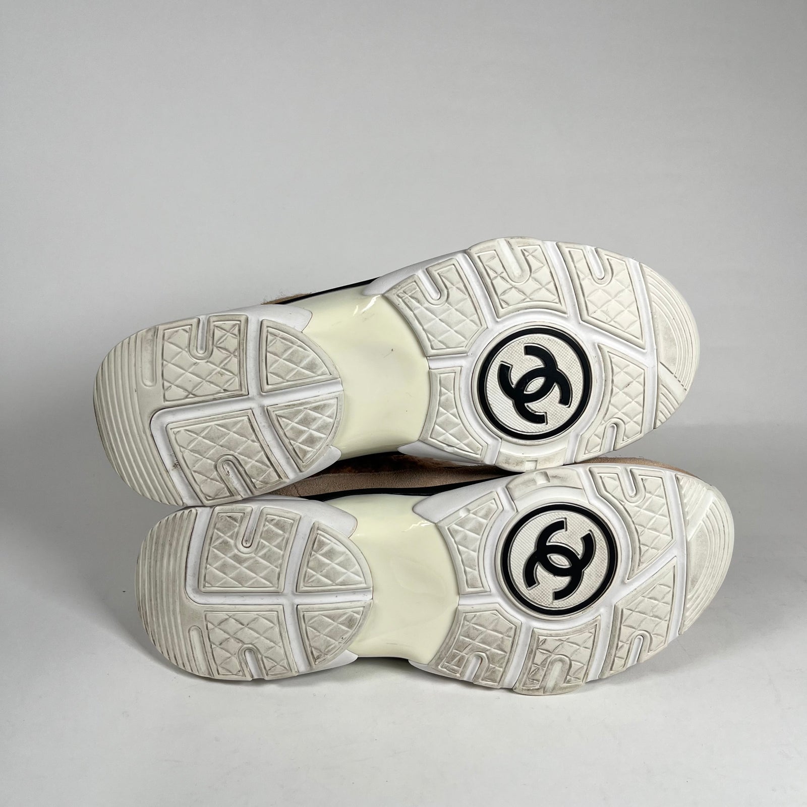 Chanel Brown Tweed Tennis Trainer Size 39