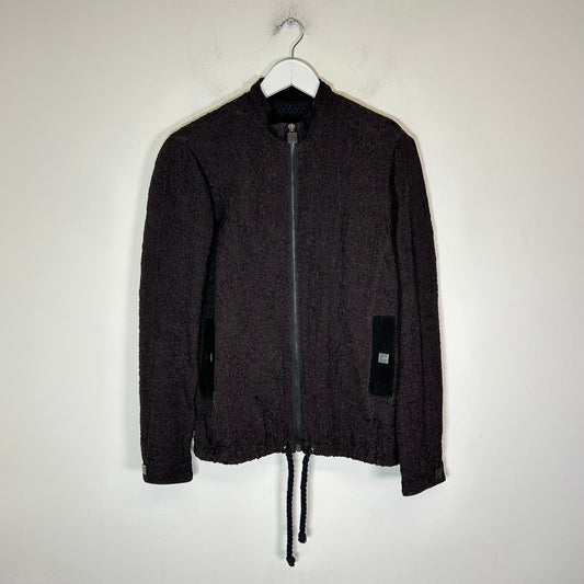 Chanel Brown Silk Textured Jacket Size 38