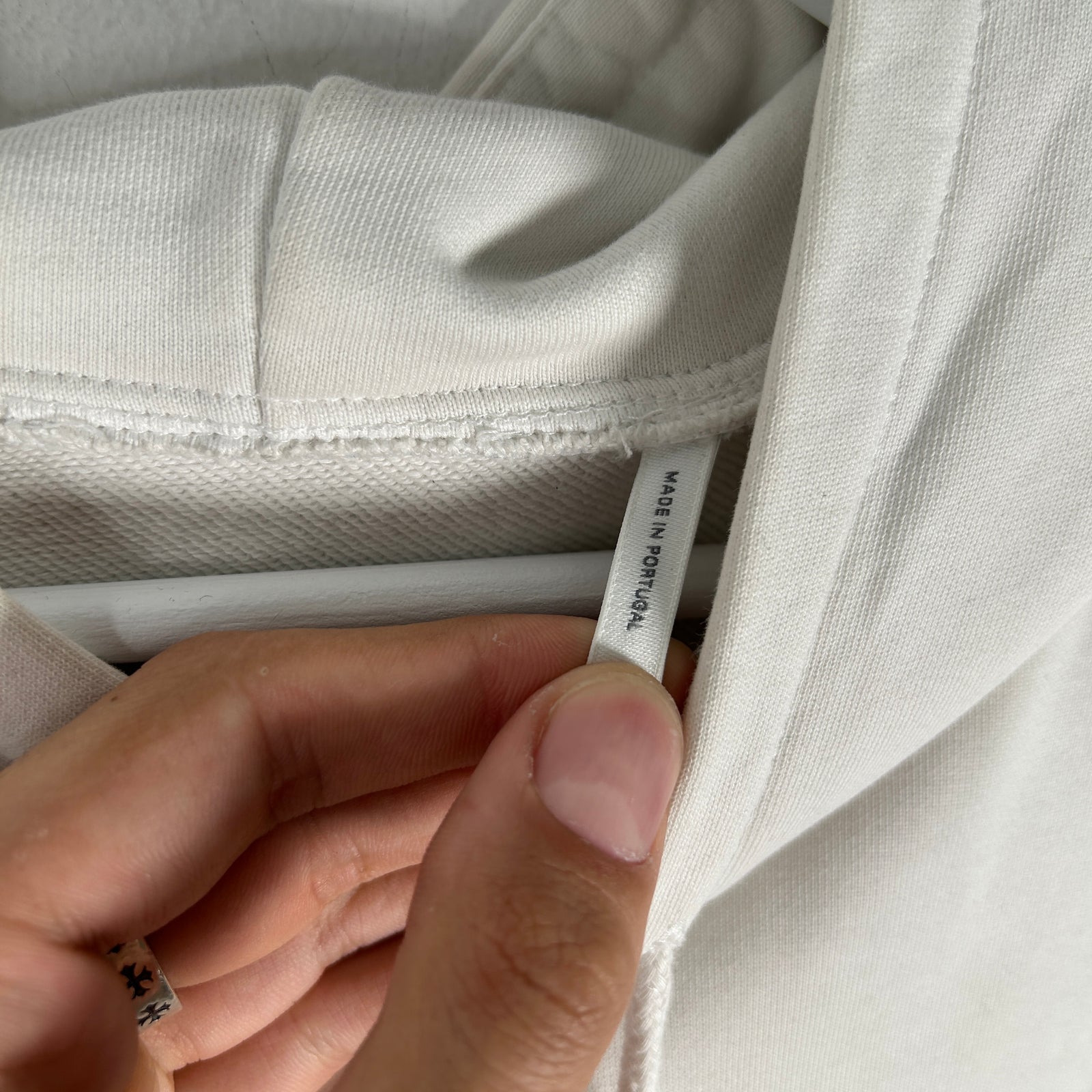 Helmut Lang White Impress Logo Print Hoodie Size XXL
