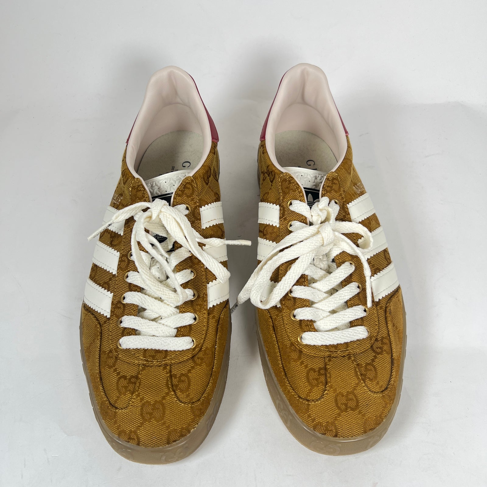 Gucci x Adidas Tan GG Gazelle Sneaker Size 39.5