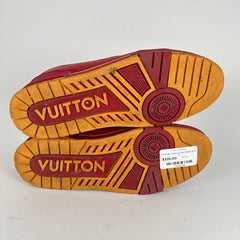 Louis Vuitton Trainer Low Red Orange Size 8.5 LV
