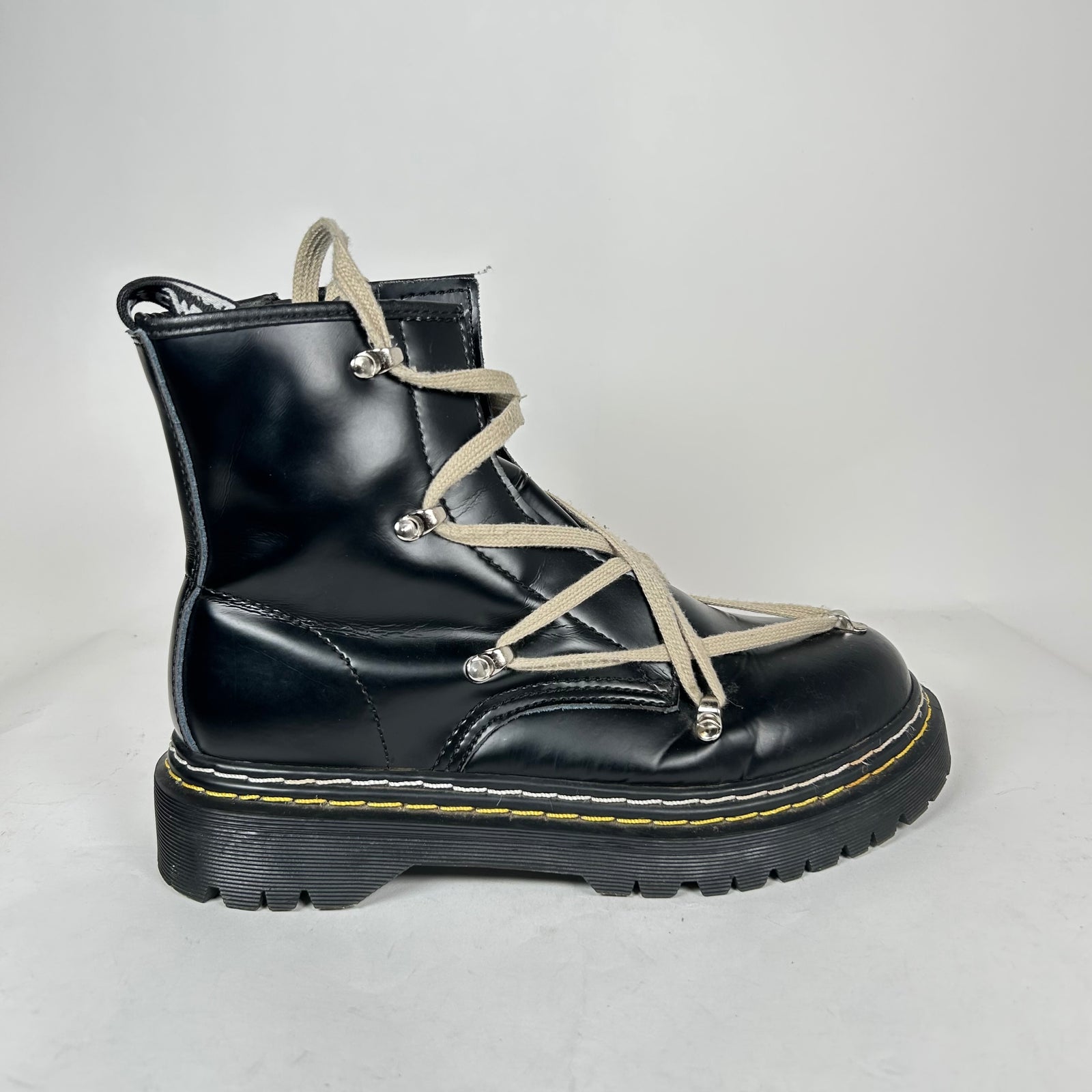 Rick Owens x Doc Marten's Black Bex 1460 Leather Boot Size 43