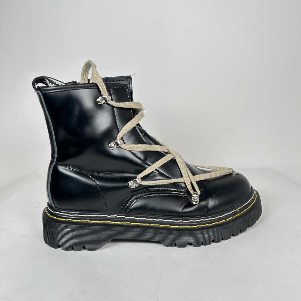 Rick Owens x Doc Marten's Black Bex 1460 Leather Boot Size 43