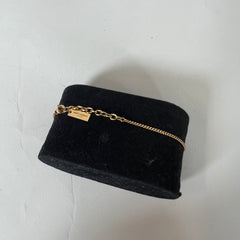 Saint Laurent Gold YSL Curve Link Bracelet
