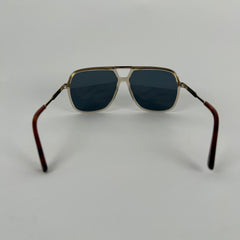 Gucci Gold GG Acetate Aviator Sunglasses