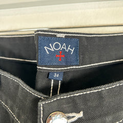 Noah Black White Stitch Jeans Size 34