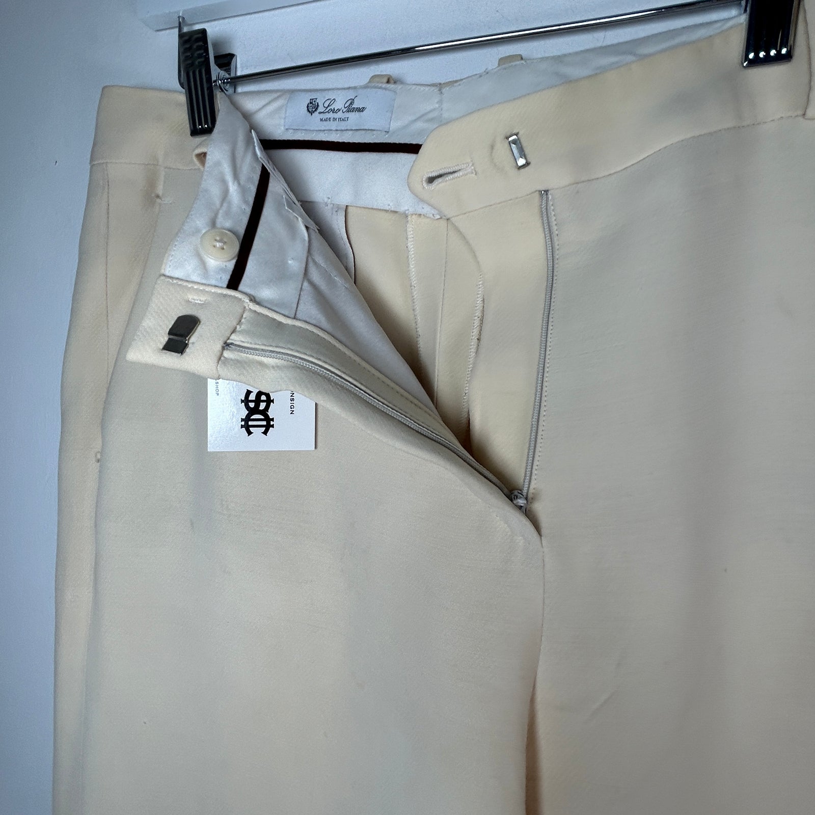 Loro Piana Virgin Wool Khaki Trousers Size 46