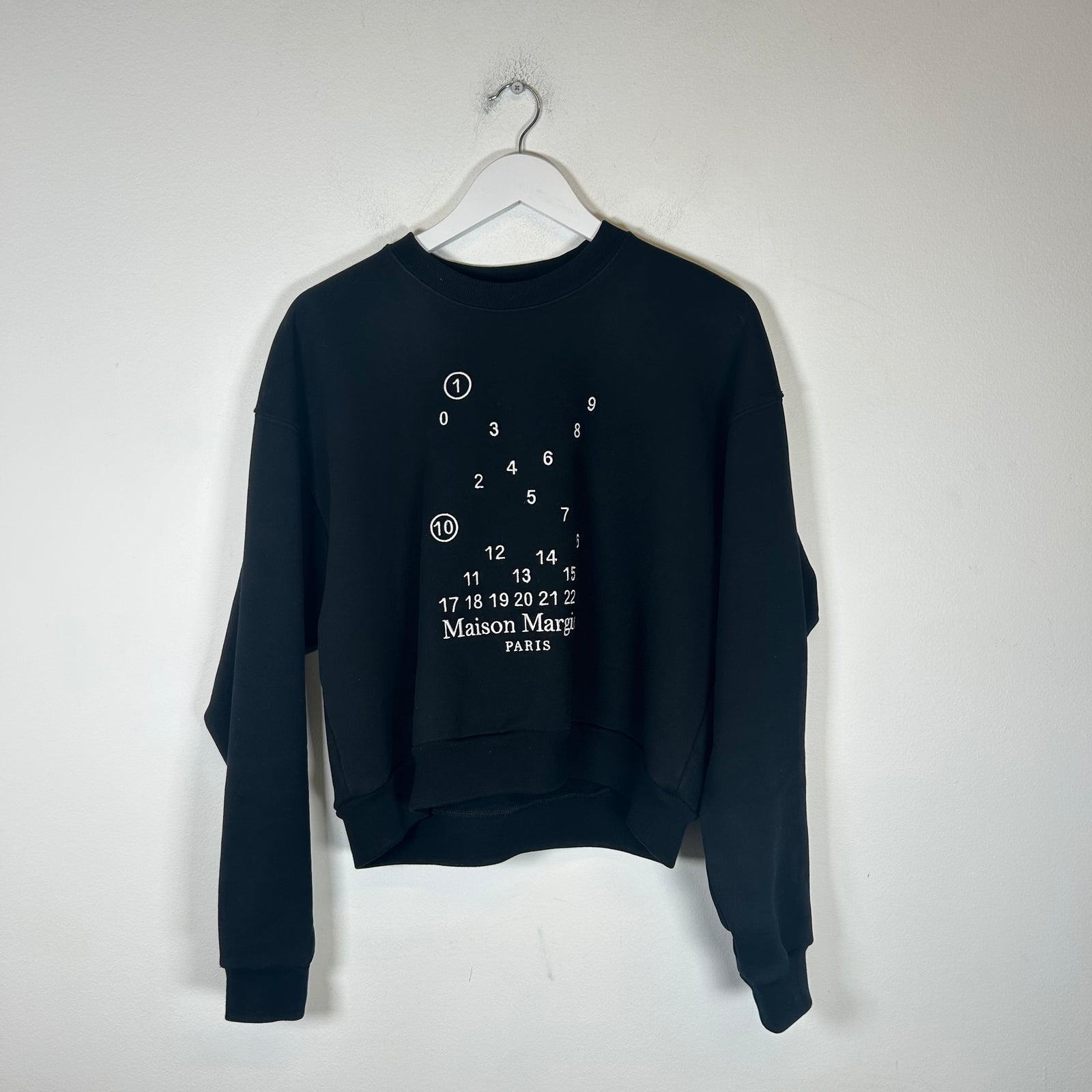 Maison Margiela Black Numbers Motif Crewneck Size XS