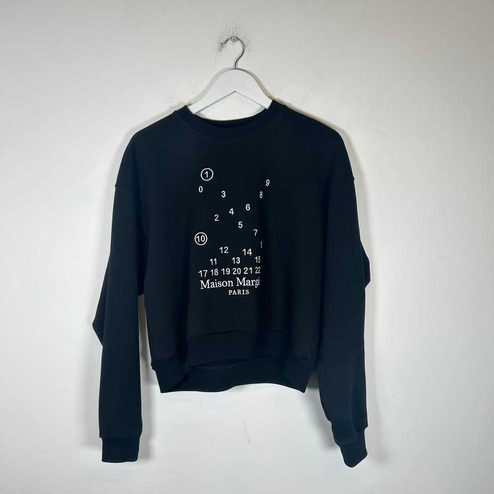 Maison Margiela Black Numbers Motif Crewneck Size XS
