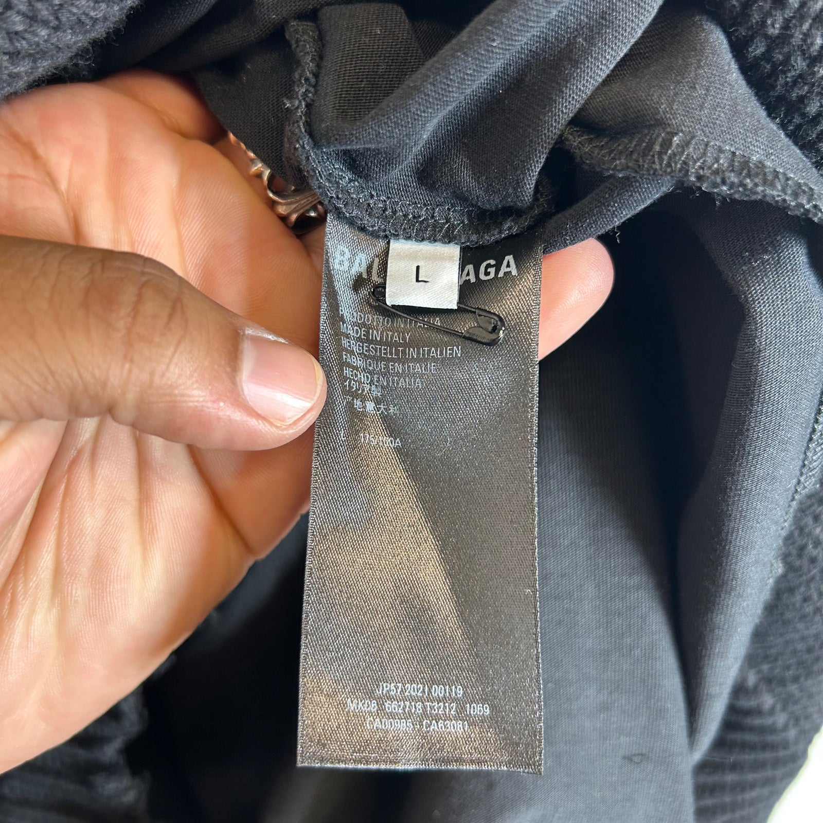 Balenciaga Black Campaign Destroyed Layered Knit Hoodie Size L