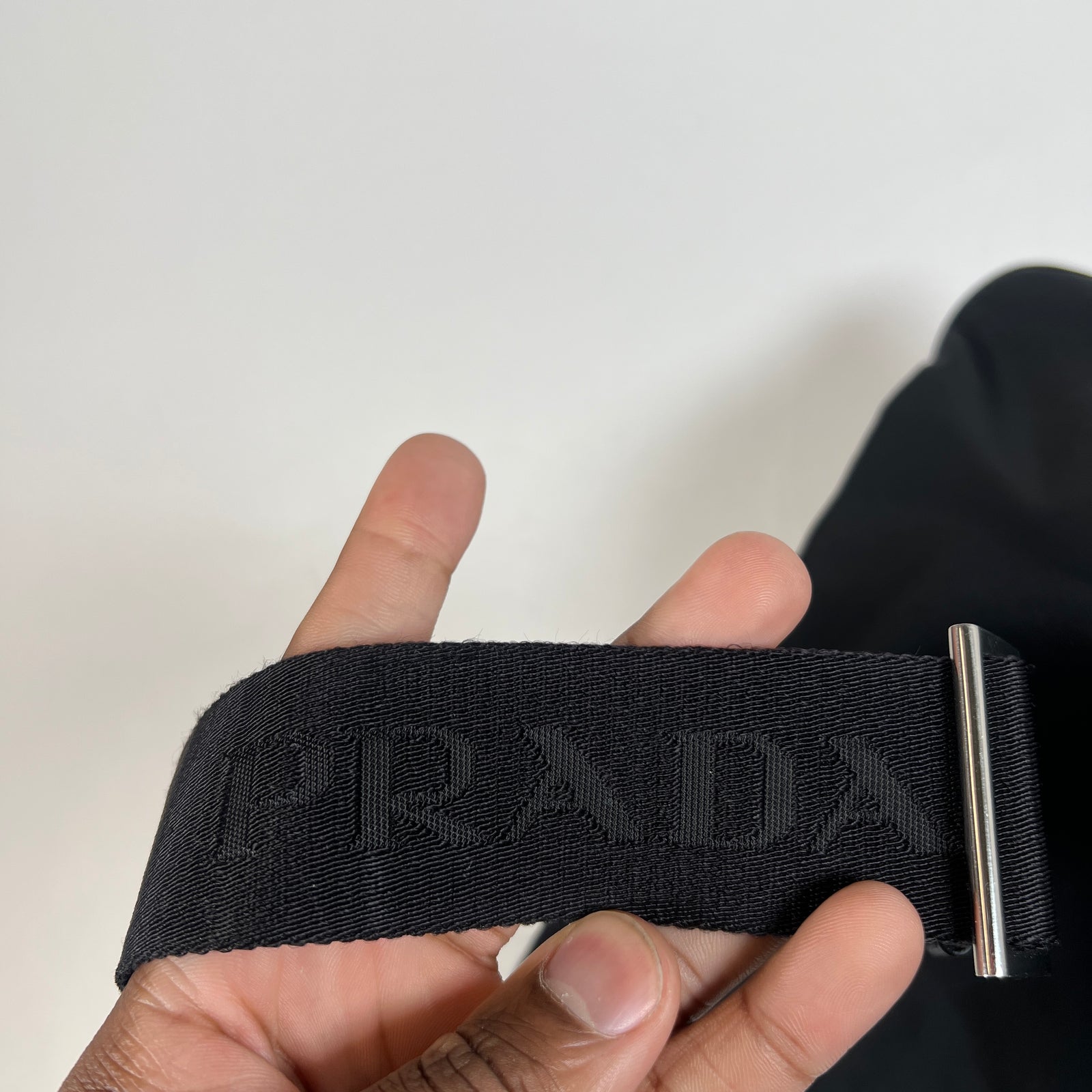 Prada Black Tessuto Nylon Messenger Bag
