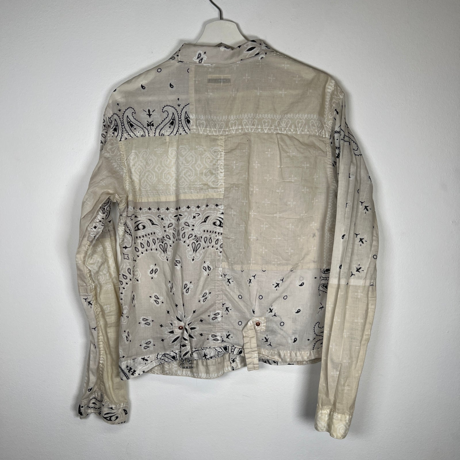 Kapital White Paisley Patchwork Shirt Size L