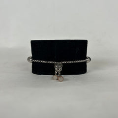 Louis Vuitton Silver Monogram Beaded Bracelet