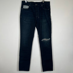 Ksubi Dark Blue Wash Checkerboard Size 36